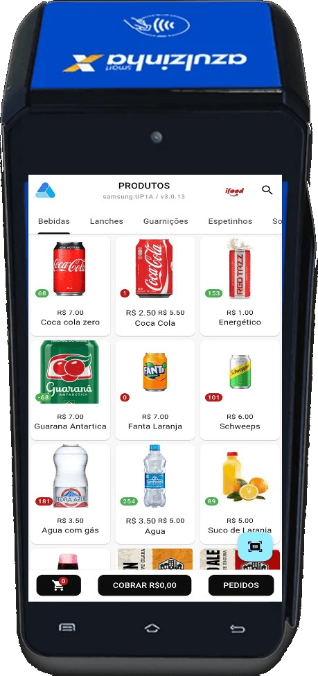 Azulzinha card machine